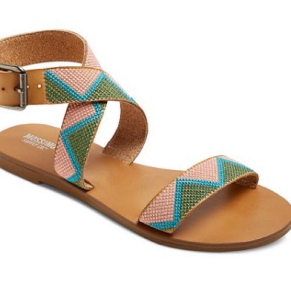 Mossimo Supply Co. “Nadia” Tribal Print Quarter Strap Sandals